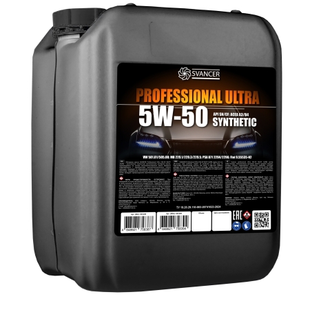 Моторное масло SVANCER Professional Ultra 5W-50 SN/CF A3/B4 20л (SVL048)