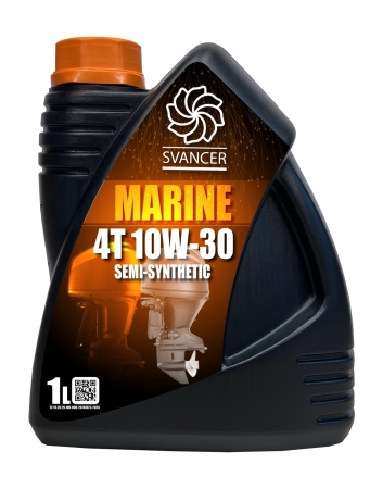 Масло для лодочных моторов SVANCER MARINE 4T Semi-synthetic SAE 10W-30 1л (SVM024)