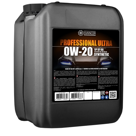 Моторное масло SVANCER Professional Ultra 0W-20 SP GF-6A 20л (SVL024)