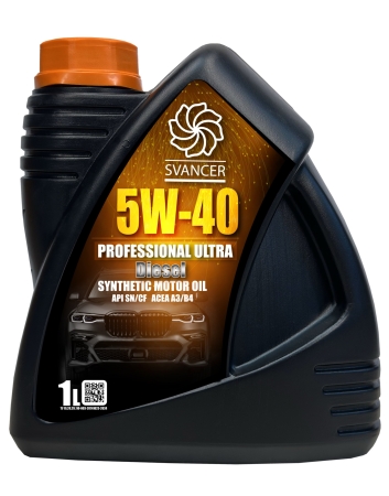 Моторное масло SVANCER Professional Ultra Diesel 5W-40 SN/CF  1л (SVL047)