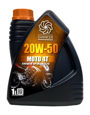 Масло для мотоциклов SVANCER MOTO 4T 20W-50 1л (SVMT003)