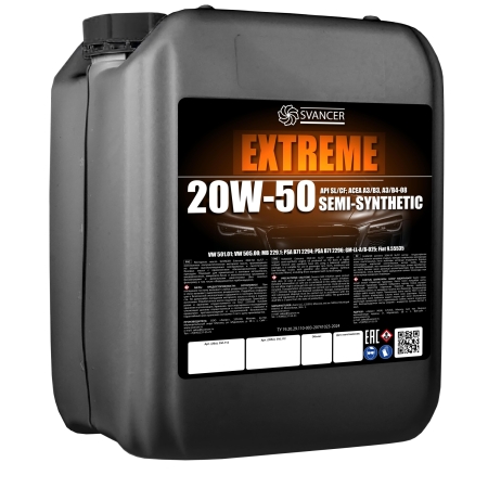 Моторное масло SVANCER EXTREME 20W-50 SL/CF 20л (SVL112)