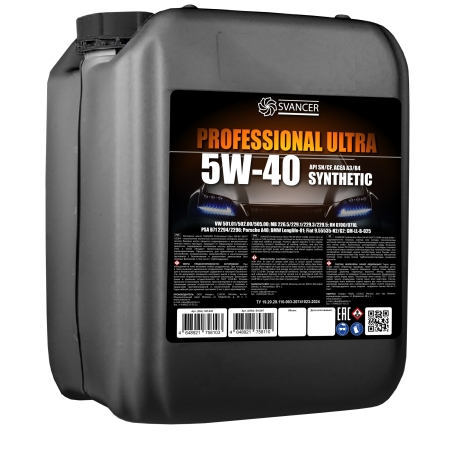 Моторное масло SVANCER Professional Ultra 5W-40 SN/CF A3/B4 20л (SVL042)